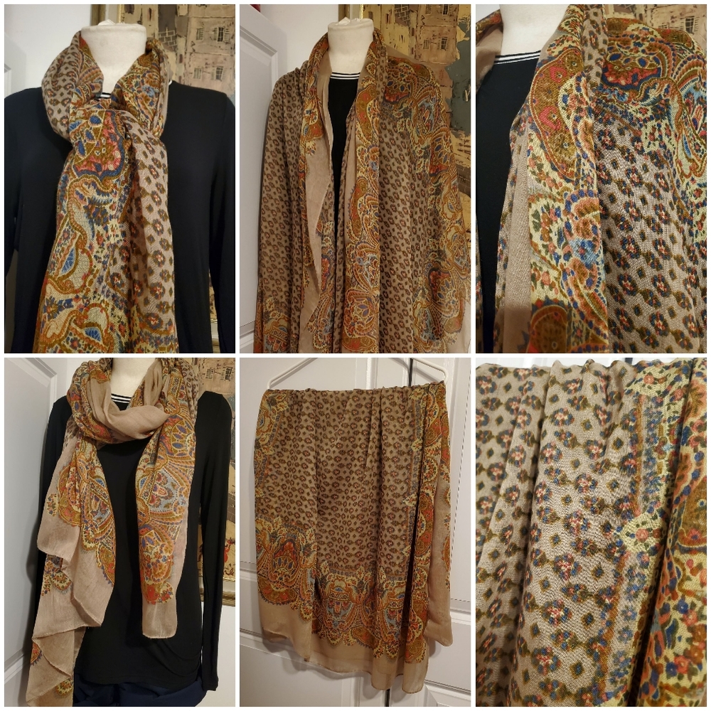 🛍RAFFE Light weight women's hobo print, gypsy  long scarf, shawl beach wrap